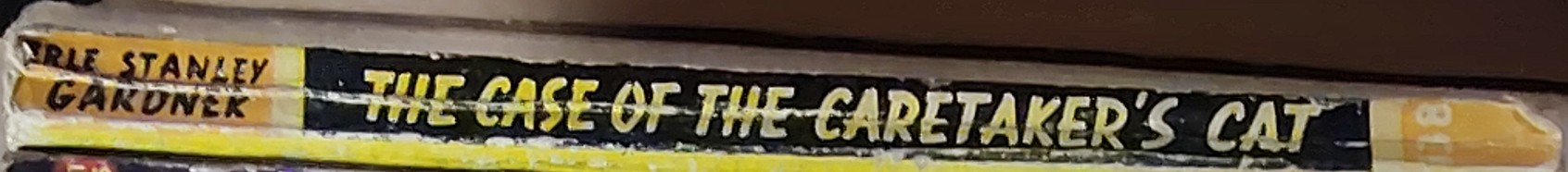 Erle Stanley Gardner  THE CASE OF THE CARETAKER'S CAT spine of book image