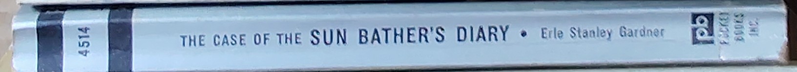 Erle Stanley Gardner  THE CASE OF THE SUN BATHER'S DIARY spine of book image