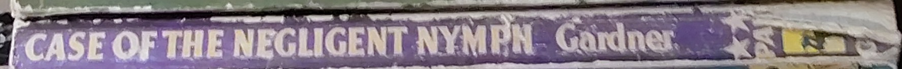 Erle Stanley Gardner  THE CASE OF THE NEGLIGENT NYMPH spine of book image