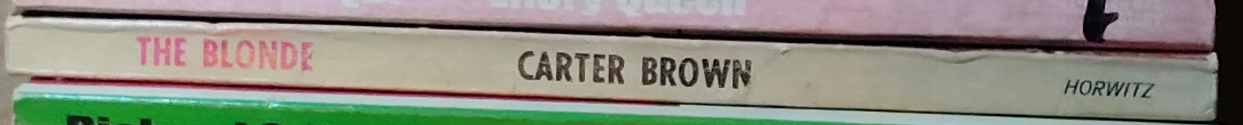 Carter Brown  THE BLONDE spine of book image