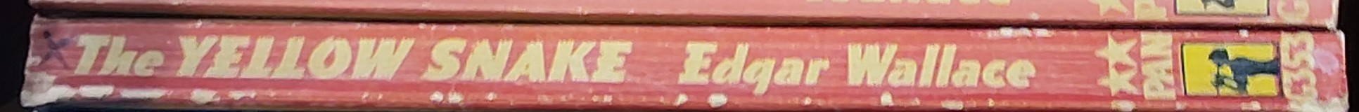 Edgar Wallace  THE YELLOW SNAKE spine of book image