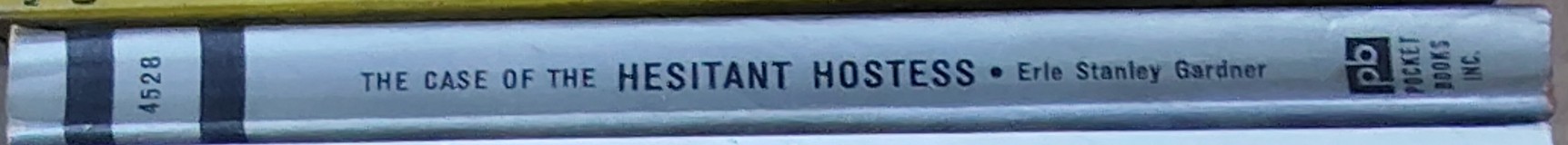 Erle Stanley Gardner  THE CASE OF THE HESITANT HOSTESS spine of book image