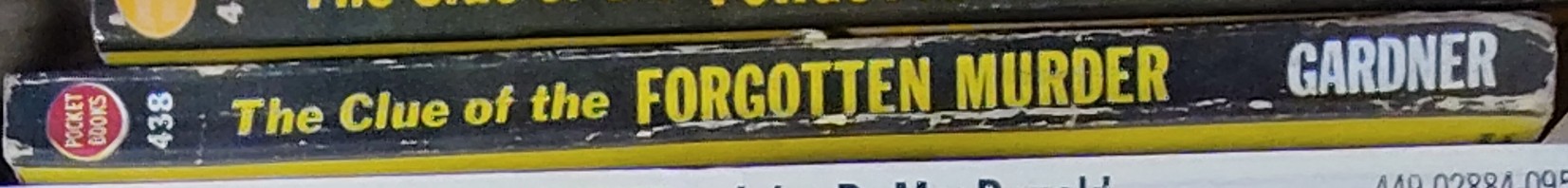 Erle Stanley Gardner  THE CLUE OF THE FORGOTTEN MURDER spine of book image
