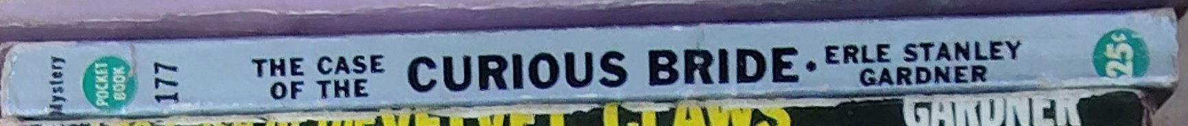 Erle Stanley Gardner  THE CASE OF THE CURIOUS BRIDE spine of book image