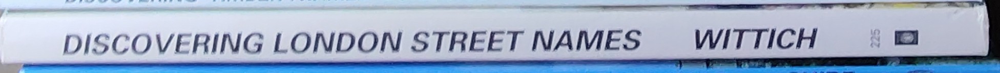LONDON STREET NAMES, Discovering  spine of book image