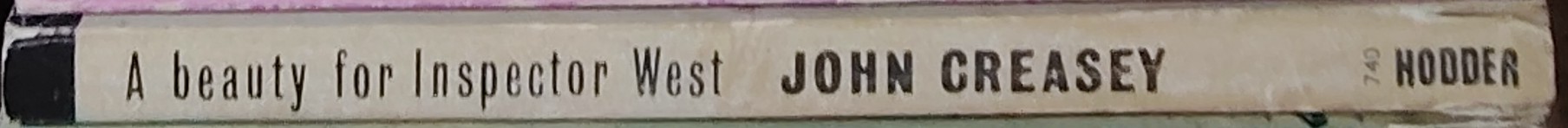 John Creasey  A BEAUTY FOR INSPECTOR WEST spine of book image