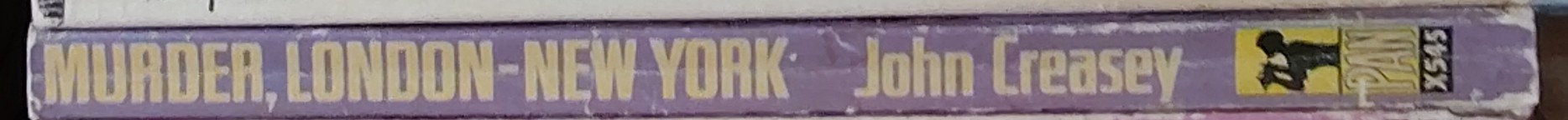 John Creasey  MURDER, LONDON -NEW YORK (Roger West) spine of book image