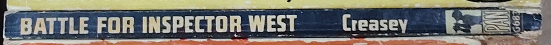 John Creasey  BATTLE FOR INSPECTOR WEST spine of book image