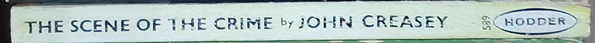 John Creasey  THE SCENE OF THE CRIME (Roger West) spine of book image