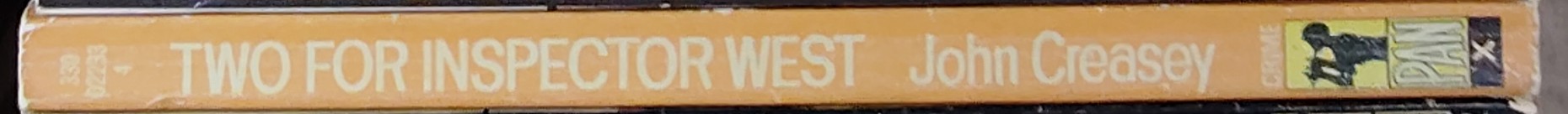 John Creasey  TWO FOR INSPECTOR WEST spine of book image