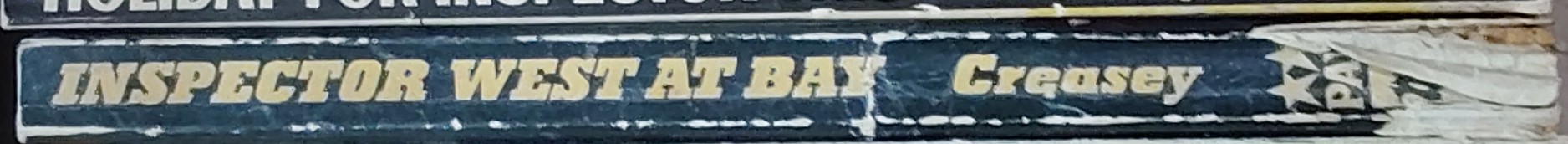 John Creasey  INSPECTOR WEST AT BAY spine of book image