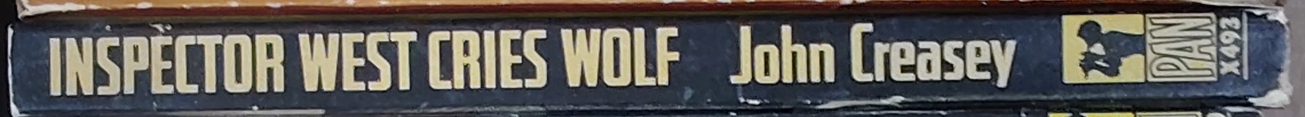 John Creasey  INSPECTOR WEST CRIES WOLF spine of book image