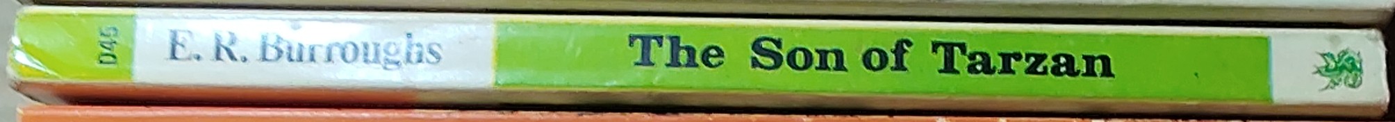 Edgar Rice Burroughs  THE SON OF TARZAN spine of book image