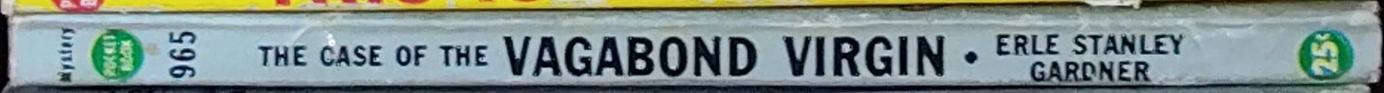 Erle Stanley Gardner  THE CASE OF THE VAGABOND VIRGIN spine of book image