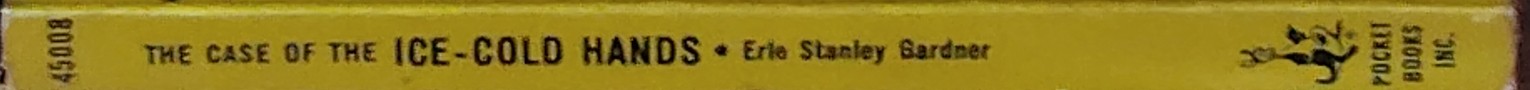 Erle Stanley Gardner  THE CASE OF THE ICE-COLD HANDS spine of book image