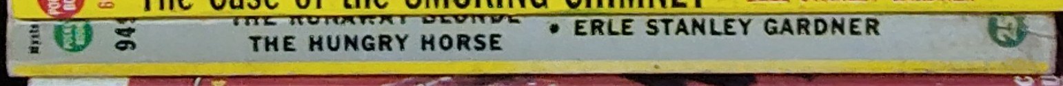 Erle Stanley Gardner  TWO CLUES: THE CLUE OF THE RUNAWAY BRIDE / THE CLUE OF THE HUNGRY HORSE spine of book image