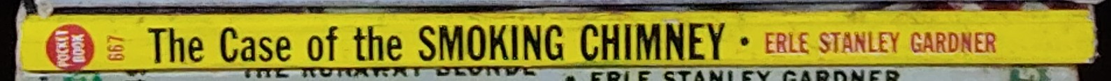 Erle Stanley Gardner  THE CASE OF THE SMOKING CHIMNEY spine of book image