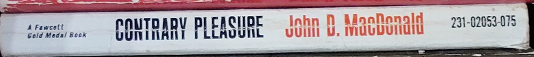 John D. MacDonald  CONTRARY PLEASURE spine of book image