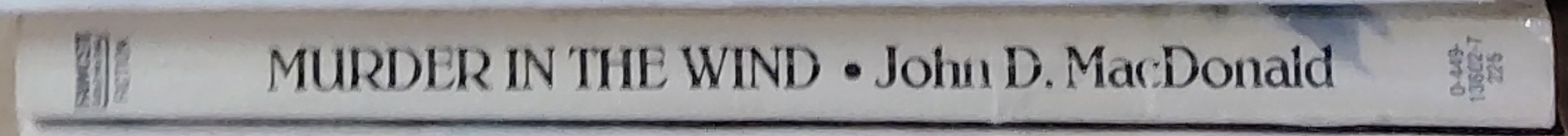 John D. MacDonald  MURDER IN THE WIND spine of book image