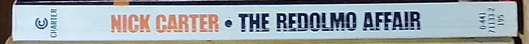 Nick Carter  THE REDOLMO AFFAIR spine of book image