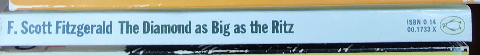F.Scott Fitzgerald  THE DIAMOND AS BIG AS THE RITZ and other stories spine of book image