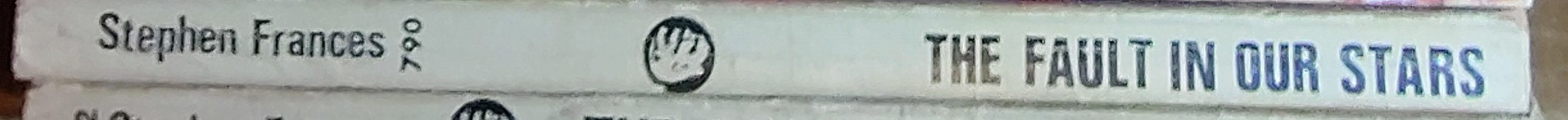 Stephen Frances  THE FAULT IN OUR STARS spine of book image