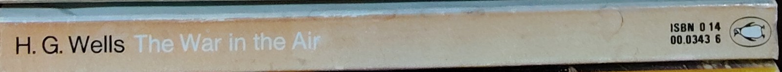 H.G. Wells  THE WAR IN THE AIR spine of book image