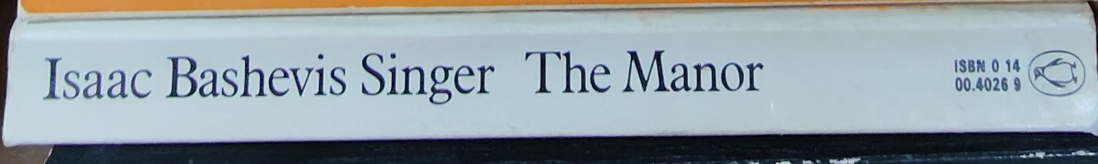 Isaac Bashevis Singer  THE MANOR spine of book image
