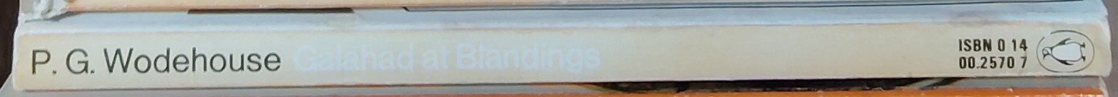 P.G. Wodehouse  GALAHAD AT BLANDINGS spine of book image