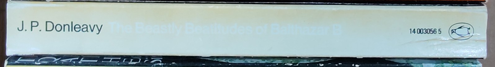 J.P. Donleavy  THE BEASTLY BEATITUDES OF BALTHAZAR B spine of book image