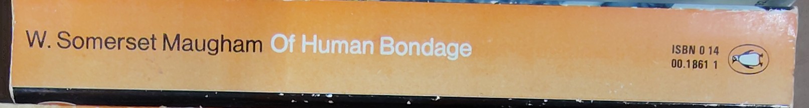 W.Somerset Maugham  ON HUMAN BONDAGE spine of book image