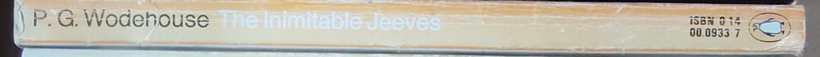 P.G. Wodehouse  THE INIMITABLE JEEVES spine of book image