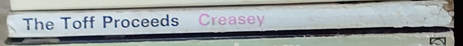 John Creasey  THE TOFF PROCEEDS spine of book image