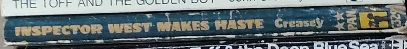 John Creasey  INSPECTOR WEST MAKES HASTE spine of book image