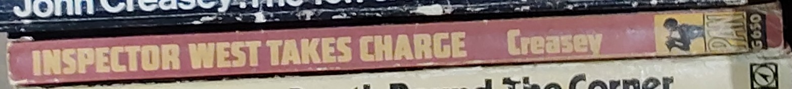 John Creasey  INSPECTOR WEST TAKES CHARGE spine of book image