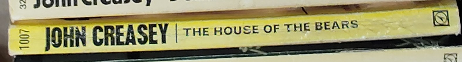 John Creasey  THE HOUSE OF BEARS (Doctor Palfrey) spine of book image