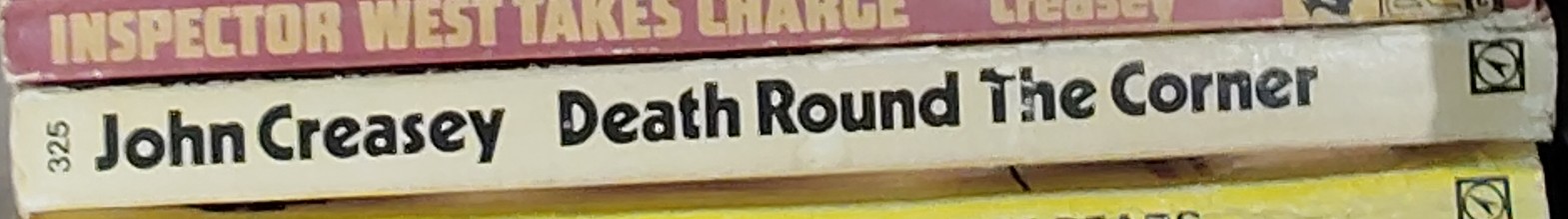 John Creasey  DEATH ROUND THE CORNER (Department Z) spine of book image