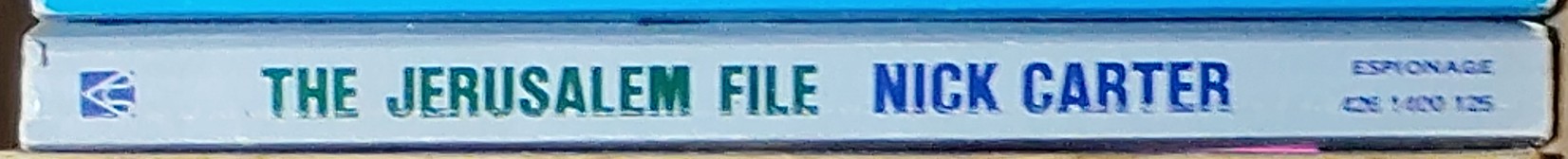 Nick Carter  THE JERUSALEM FILE spine of book image