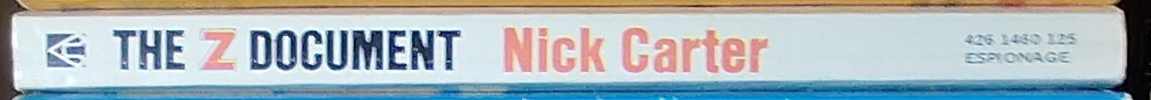 Nick Carter  THE Z DOCUMENT spine of book image