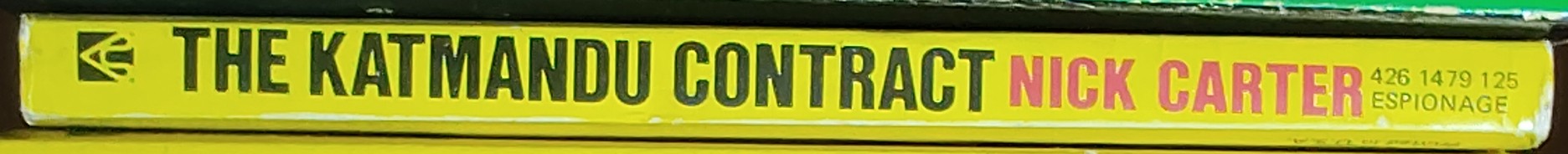 Nick Carter  THE KATMANDU CONTRACT spine of book image