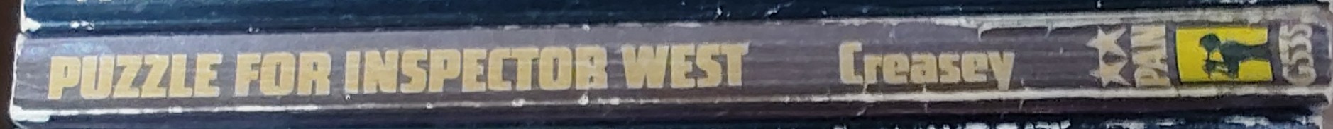 John Creasey  PUZZLE FOR INSPECTOR WEST spine of book image