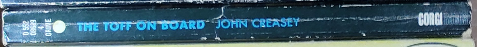John Creasey  THE TOFF ON BOARD spine of book image