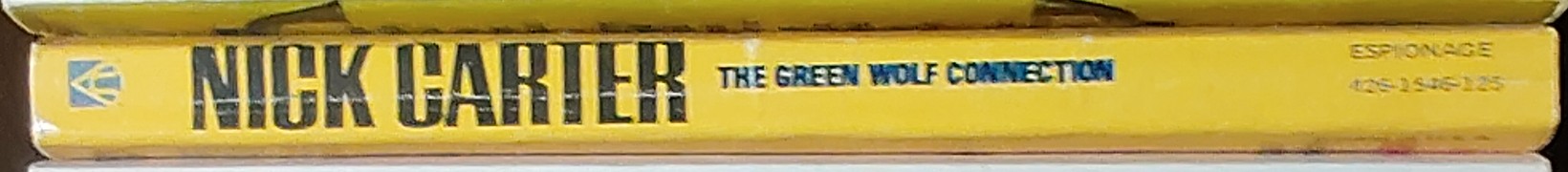 Nick Carter  THE GREEN WOLF CONNECTION spine of book image