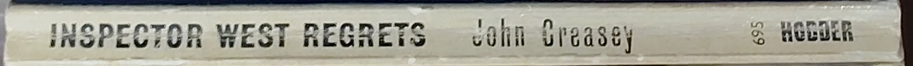 John Creasey  INSPECTOR WEST REGRETS spine of book image