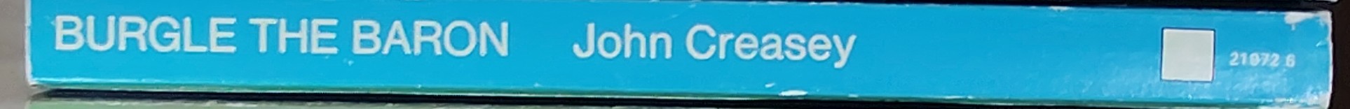 Anthony Morton  BURGLE THE BARON spine of book image