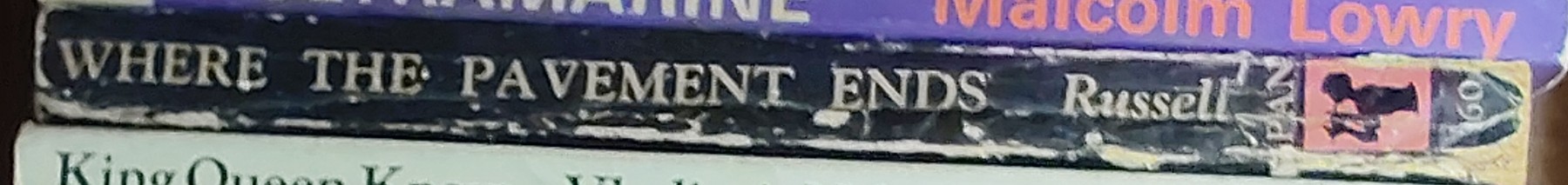 John Russell  WHERE THE PAVEMENT ENDS spine of book image