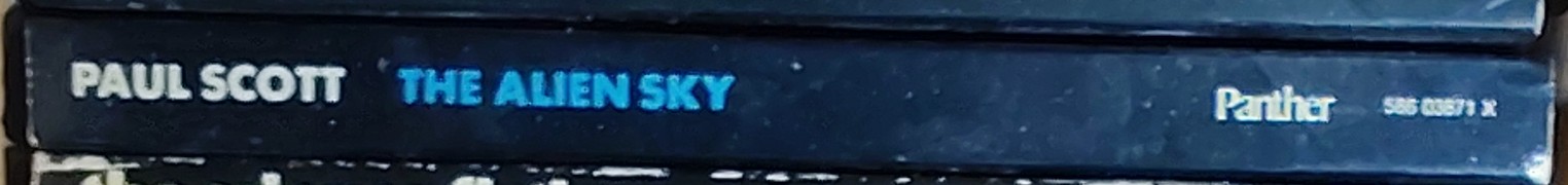 Paul Scott  THE ALIEN SKY spine of book image