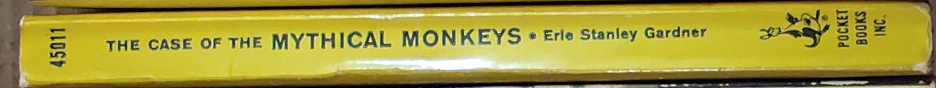 Erle Stanley Gardner  THE CASE OF THE MYTHICAL MONKEYS spine of book image