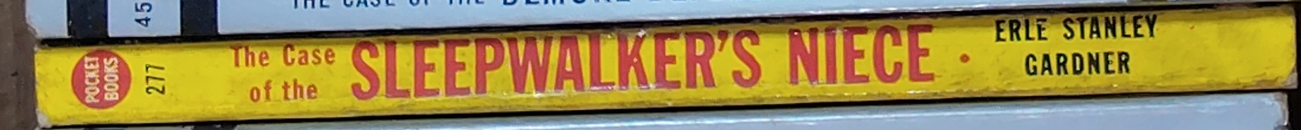 Erle Stanley Gardner  THE CASE OF THE SLEEPWALKER'S NIECE spine of book image