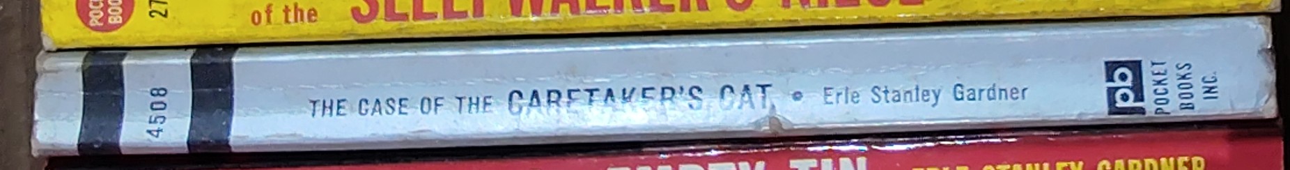 Erle Stanley Gardner  THE CASE OF THE CARETAKER'S CAT spine of book image